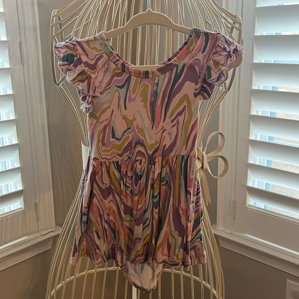 Little Sleepies Play Short Sleeve Dress with Bodysuit